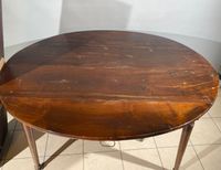 Table de salle à manger à volets ovale en noyer teinté repos… (photo 3)