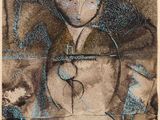 une image représentant le dessin d'une femme avec un oiseau sur l'épaule