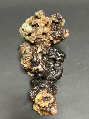 a close up of a group of rocks on a table