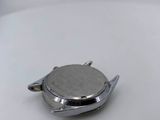 a close up of a watch sitting on top of a white table