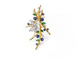 a diamond, sapphire and emerald broochle broochle