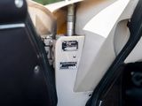 a close up of a car door handle with a sticker on it