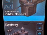 two boxes of powertouch water pumps on a black background
