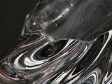 a close up of a glass sculpture of a horse ' s head