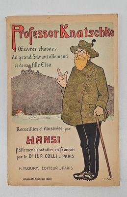 un vieux livre sur lequel figure l'image d'un homme portant un chapeau et une canne