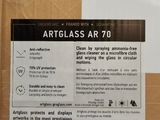 a sign on the side of a box that says artglass ar70
