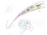 sketches of a drawing of a cat chasing a cat with a long tail
