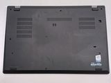 a black laptop that is sitting on a table