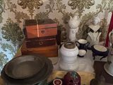 a picture of a table with a lot of items on it
