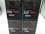 three boxes of vaporesso luxe maxx maxx on a white surface