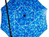 an image of a blue umbrella with a black pole attached to it