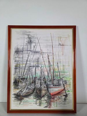 une photo d'une photo représentant des bateaux sur l'eau