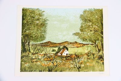 CARTIER (XXème). Campagne. Lithographie, signé en bas à droi…