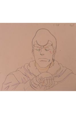 drawing of a man in a hoodie with his eyes closed