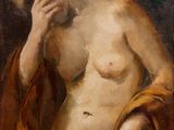 an image of a painting of a nude woman sitting on a chair