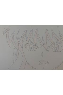 drawing of a girl with long hair and big eyes in front of a white background