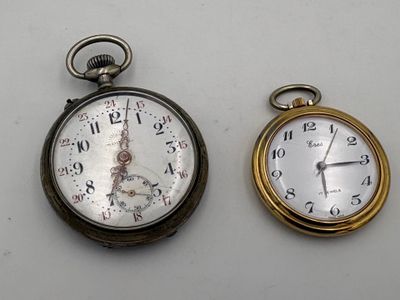 Lot de deux montres de gousset l'une à cadran marqué SOLEIL …