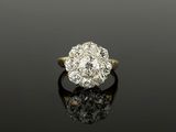 une bague à grappes de diamants de taille ancienne