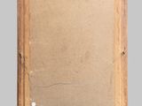 a painting of an old wooden frame with a hole in the middle