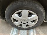 a close up of a tire on the ground