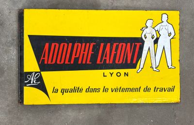 yellow and black sign with a picture of a man and a woman on it
