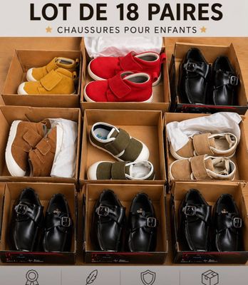 lot de 18 pairs chaussures pour enfants