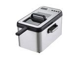 a close up of a silver and black food processor on a white background
