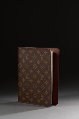 louis vuitton notebook in monogram canvas and leather