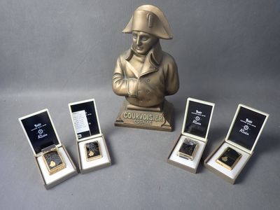 Cognac Courvoisier buste publicitaire de Napoléon en résine …