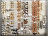 many different types of butterflies displayed in a display case
