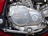a close up of the engine of a motorcycle