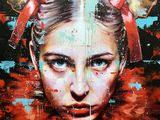 an image of a painting of a woman with a bow on her head