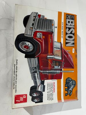 a box with a picture of a red truck on it