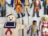 a lot of action figures that are on the wall
