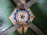 a close up view of a propeller on a plane