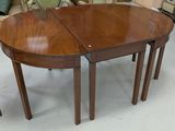 a table with two chairs and a table with a table top on it