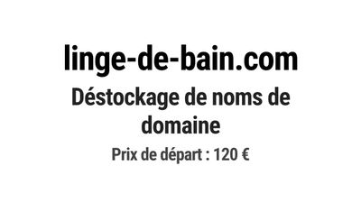 Nom de domaine linge-de-bain.com.