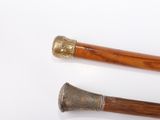 two different types of canes on a white surface