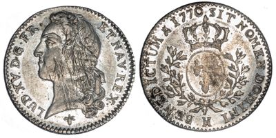 FRANCE Louis XV (1715-1774) Cinquiטme d'יcu, 5,84g, 1770 H, …