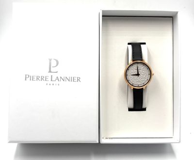 PIERRE LANNIER - Montre pour femme - boîtier rond en métal doré, cadra - Photo 1