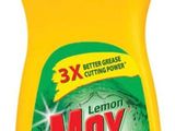 une bouteille de détergent pour vaisselle Max Lemon sur fond blanc