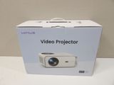 the box of the projector is open and ready to be used