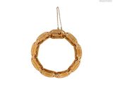 wooden beaded ring ornament hanging on a chain