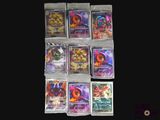 many different types of pokemon cards in the package