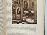 an open book with a picture of a man in a church
