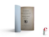 an old book opened to reveal the title of a novel