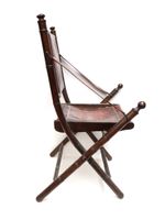 Paire de fauteuils pliants en bois tourné à l'imitation du b… (photo 2)