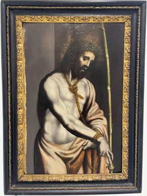 une image représentant un tableau de Jésus tenant un bâton