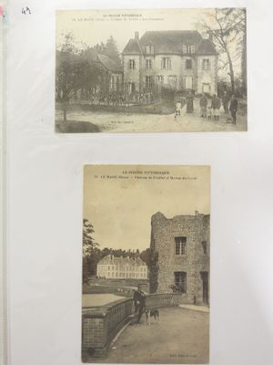 une vieille photo représentant quelques clichés d'un bâtiment
