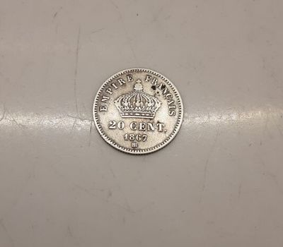 Pièce de 20 centimes en argent.
